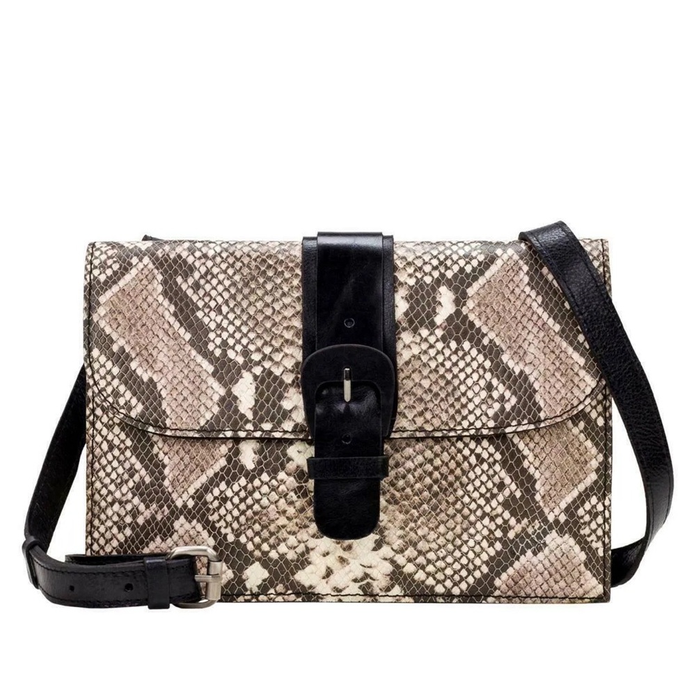 Patricia Nash Tauriana Python Leather Crossbody O… - image 1
